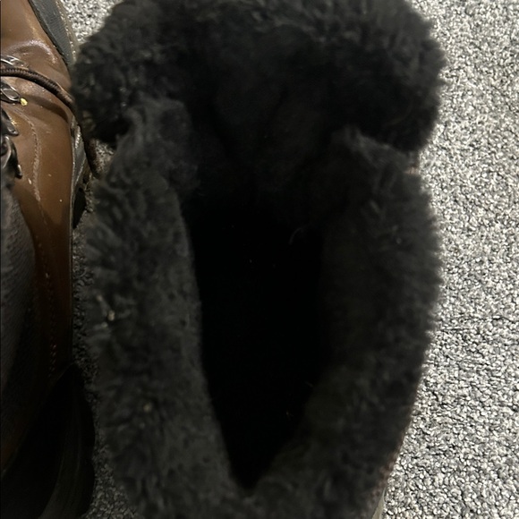 Brown Hiking Boots with Black Accents - Picture 3 of 6